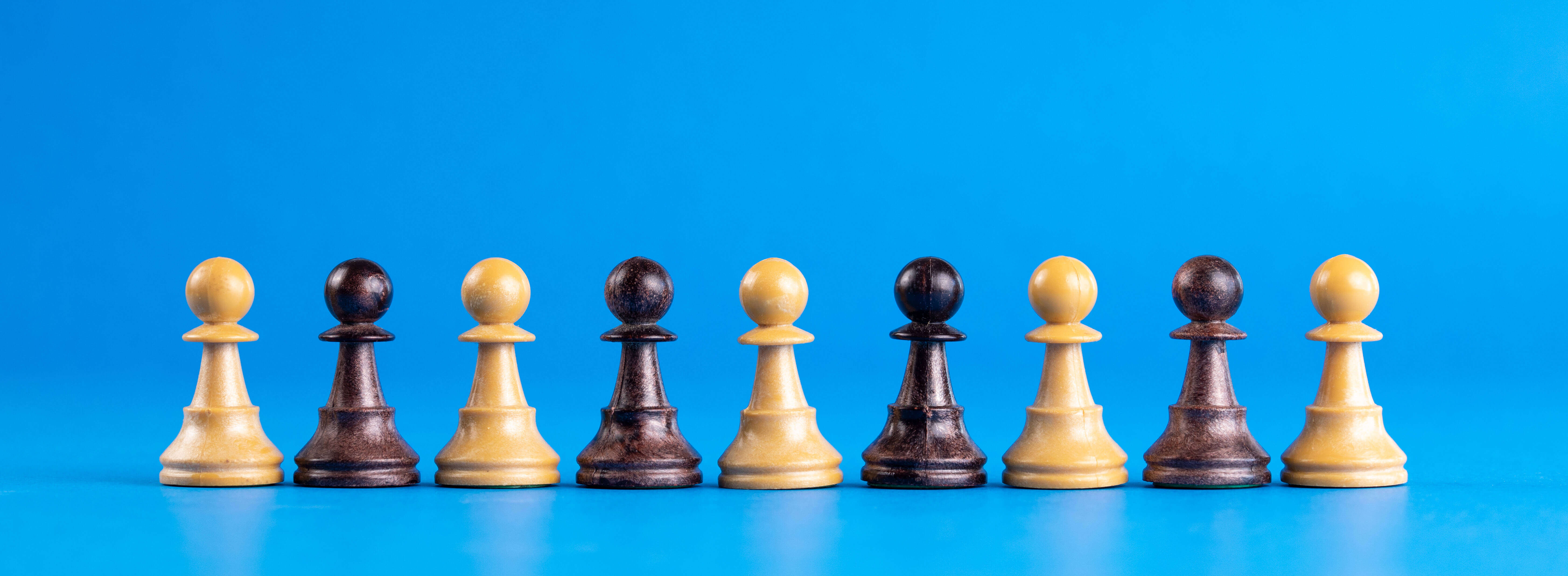 Find the smart way of incorporating black and white chess pieces into your presentation