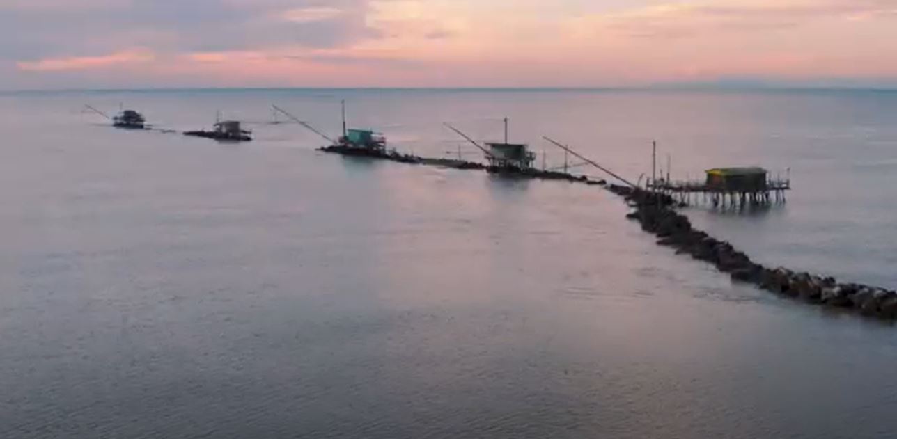 Stock footage of offshore platforms in the ocean